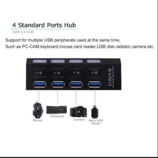 EASYIDEA USB HUB 3.0 4/7 Ports Portable Micro USB 3.0 HUB Splitter With Power Adapter For PC High Speed 5Gbps USB Splitter HUB